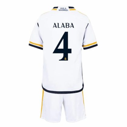 Real Madrid David Alaba 4 Heimtrikot Kit Kinder 2023 2024